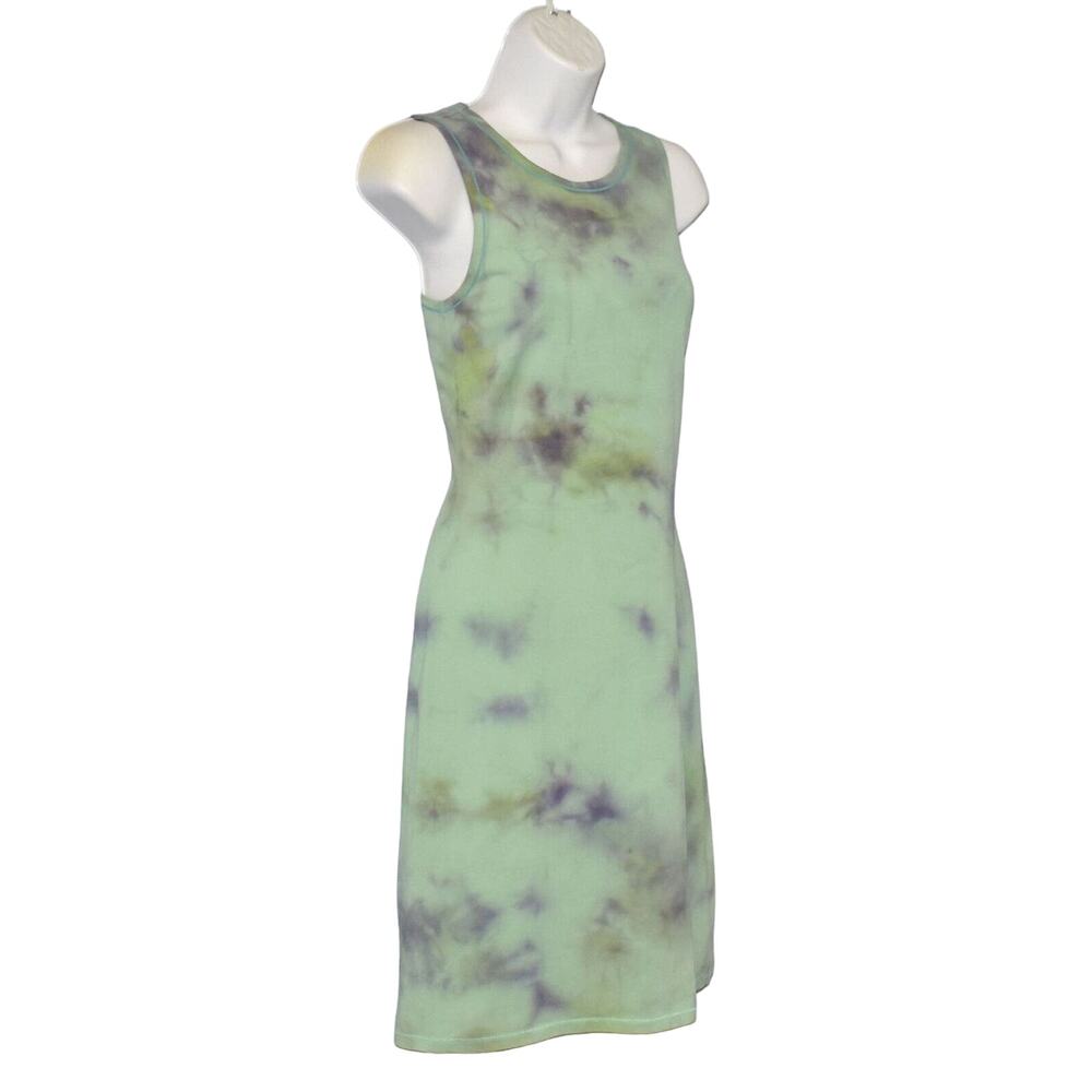 A8 Auth PATAGONIA Aqua Motif Stretch Organic Cotton Blend Tank Dress Size XS - Picture 2 of 8